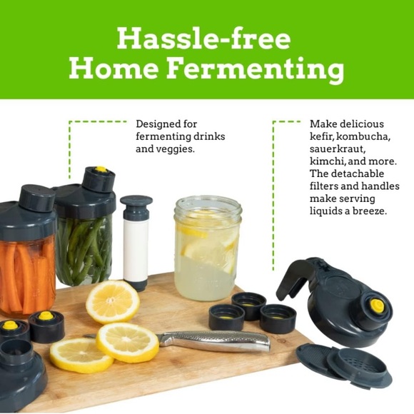 Mason Jar Fermenting Kit🥒🥕🫑🧅 - Picture 2 of 12